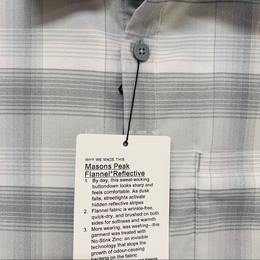 🔸 Masons peak flannel shirt lululemon reflective - Picture 2 of 7